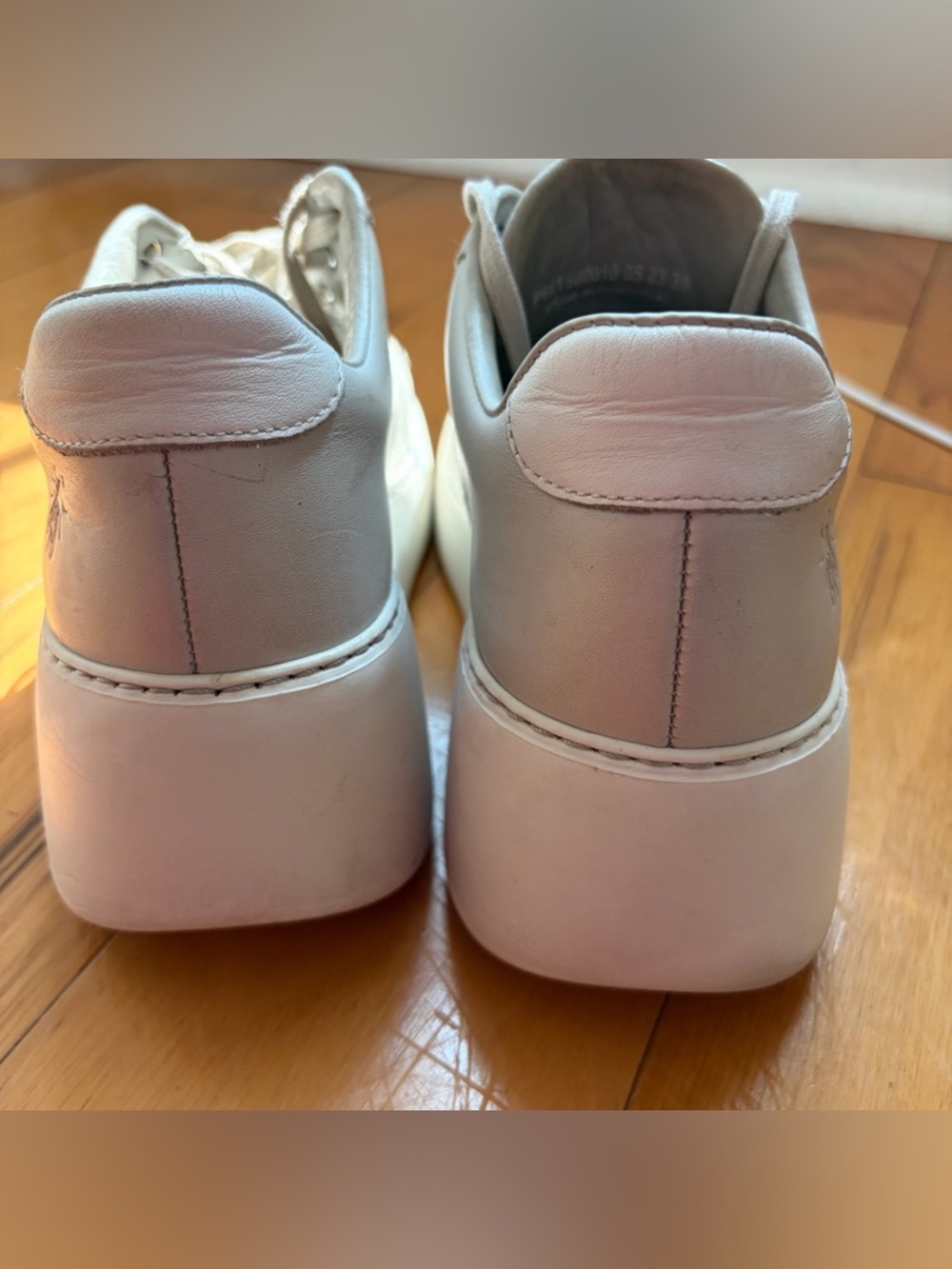 Fly London DELF Leather Silver Platform Sneakers - Portugal - EU 39 / US 8-8.5 - Picture 7 of 10